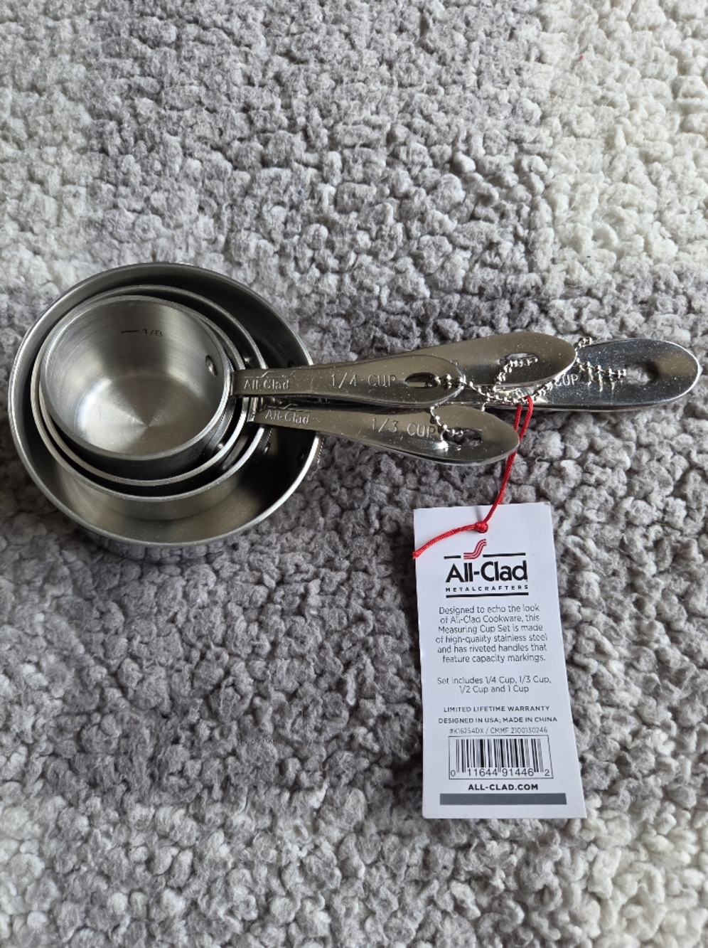 All-Clad Stainless Steel Nesting Measuring Cups - Silver